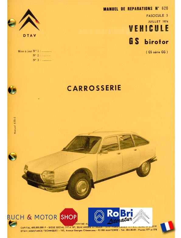 Citroën GS Birotor Reparaturhandbuch Nr 620 Band 5 113e